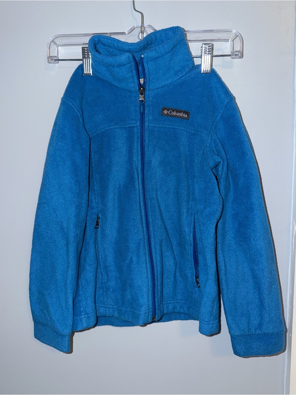Columbia Boys Blue Full Zip Fleece Jacket Size Small (8)